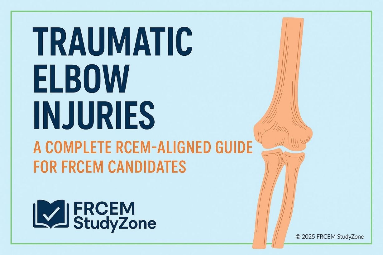 🩺 Traumatic Elbow Injuries — A Complete RCEM-Aligned Guide for FRCEM Candidates